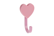 Вішак меблевий Heart рожевий