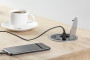 Меблева розетка CHARGER, Ø100 мм, 1хSHUKO, 2xUSB-A 2A, кабель 1.5 м, сірий