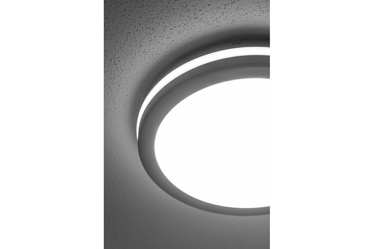 Стельовий світильник MARS LED 9in1, 24/18/12 Вт, 100 лм/Вт, CCT, AC220-240V, IP65, сірий