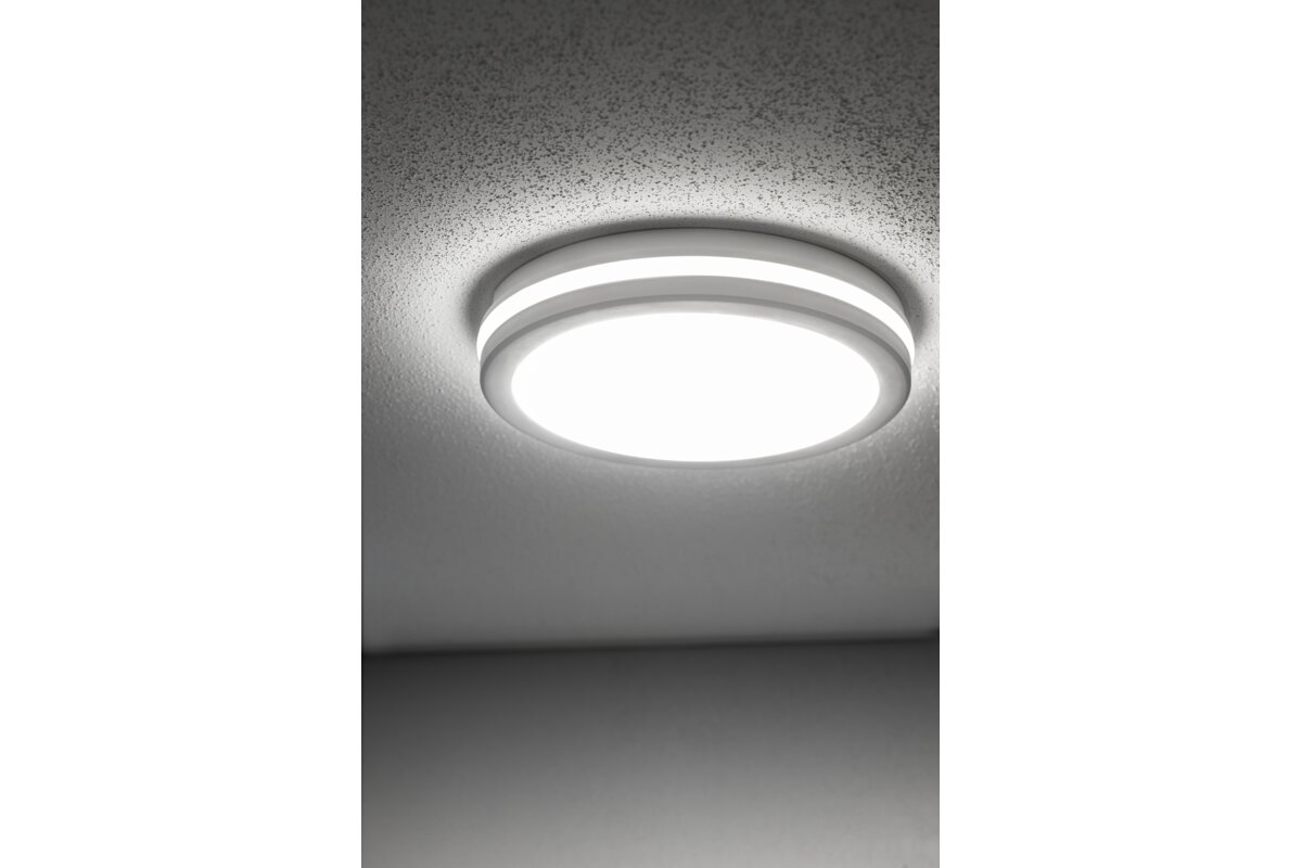 Стельовий світильник MARS LED 9in1, 24/18/12Вт, 100лм/Вт, CCT, AC220-240V, IP65, білий