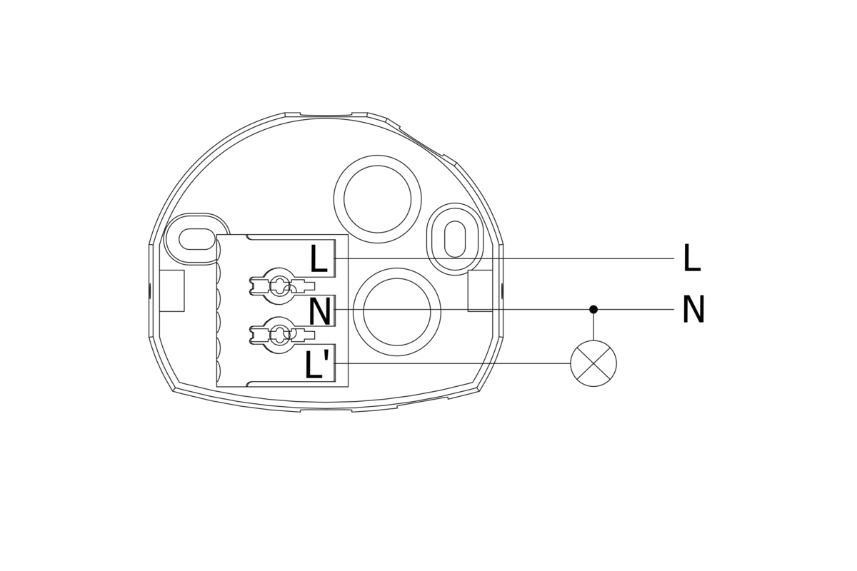 Датчик руху CR-9 MINI, макс. 1200 Вт, кут виявлення 180°/360°, діапазон 12 м, IP65, чорний