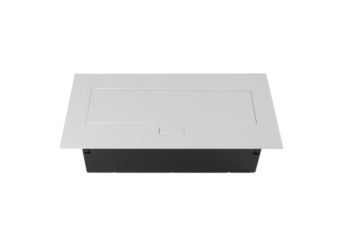 Меблева розетка 2x розетка із заземленням, USB A+C, кабель живлення з вилкою, біла