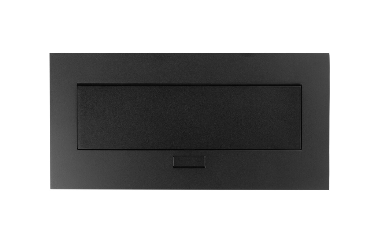 Меблева розетка, 2хSHUKO, USB A+C, без кабелю, чорний
