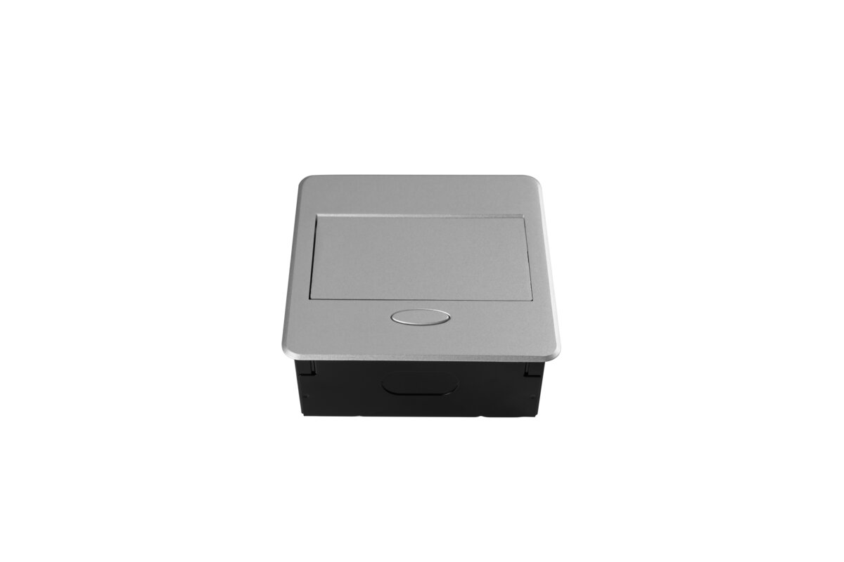 Меблева розетка AVARO, 1хSHUKO, USB A+C, кабель 1.5 м, алюміній