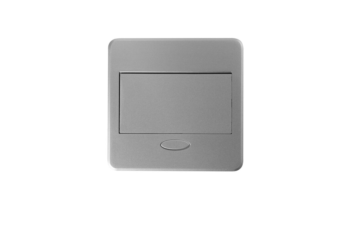 Меблева розетка AVARO, 1хSHUKO, USB A+C, кабель 1.5 м, алюміній