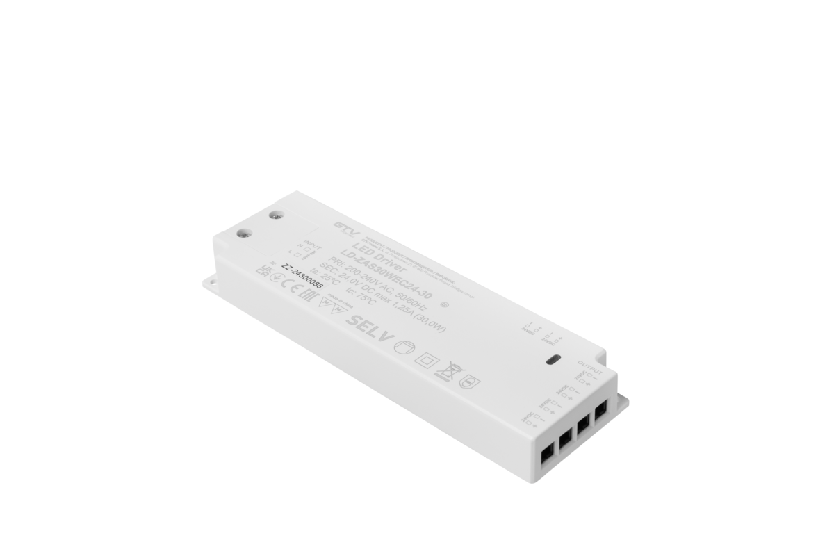 Блок живлення EASY CLICK, DC24В, 30 Вт, вхід AC220-240В, IP20