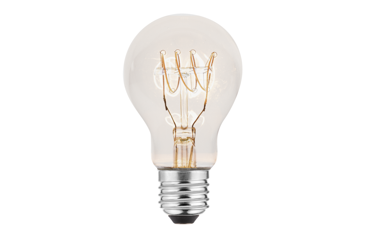 Лампа світлодіодна SPIN, E27, A60, 4 Вт, 265 лм, 2200K, AC220-240В, 360°, FILAMENT