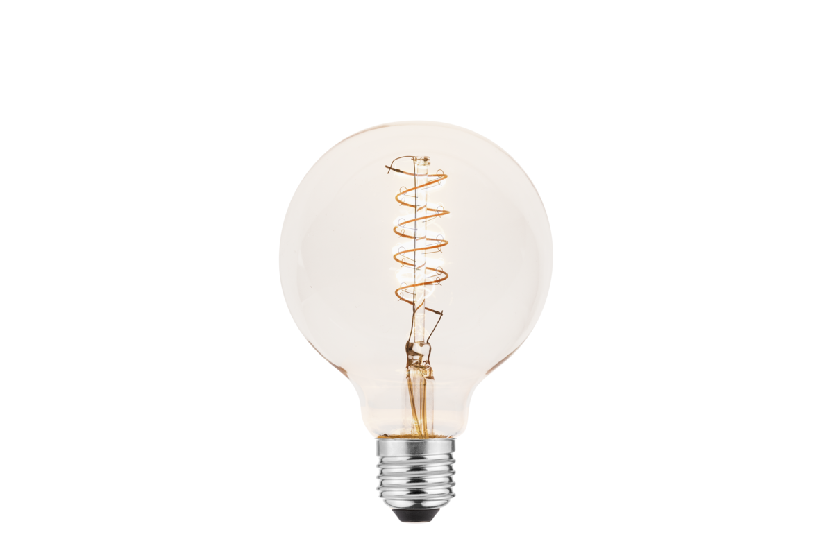 Лампа світлодіодна SPIN, E27, G95, 4 Вт, 265 лм, 2200K, AC220-240В, 360°, FILAMENT