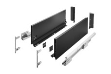 Шухляда AXIS PRO GTV, H=168 мм, L=250 мм, м’яке закривання, повне висування, чорний (C)