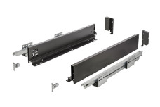 Шухляда AXIS PRO GTV, H=86 мм, L=300 мм, натисніть, щоб відкрити, повне висування, чорний (C)