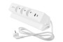 Розетка для меблів Basco, 3 х розетки із заземленням, USB A+C, кабель 1,5м, білий з кріпленням