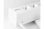 Меблева розетка Nico, 3 x Schuko розетка, USB A+C, кабель 1,5 м, білий з кріпленням