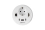 Меблева розетка RONDO, 1хSHUKO, 1xUSB-A, 2xUSB-C, HDMI, RJ45 кабель 1.5 м, білий