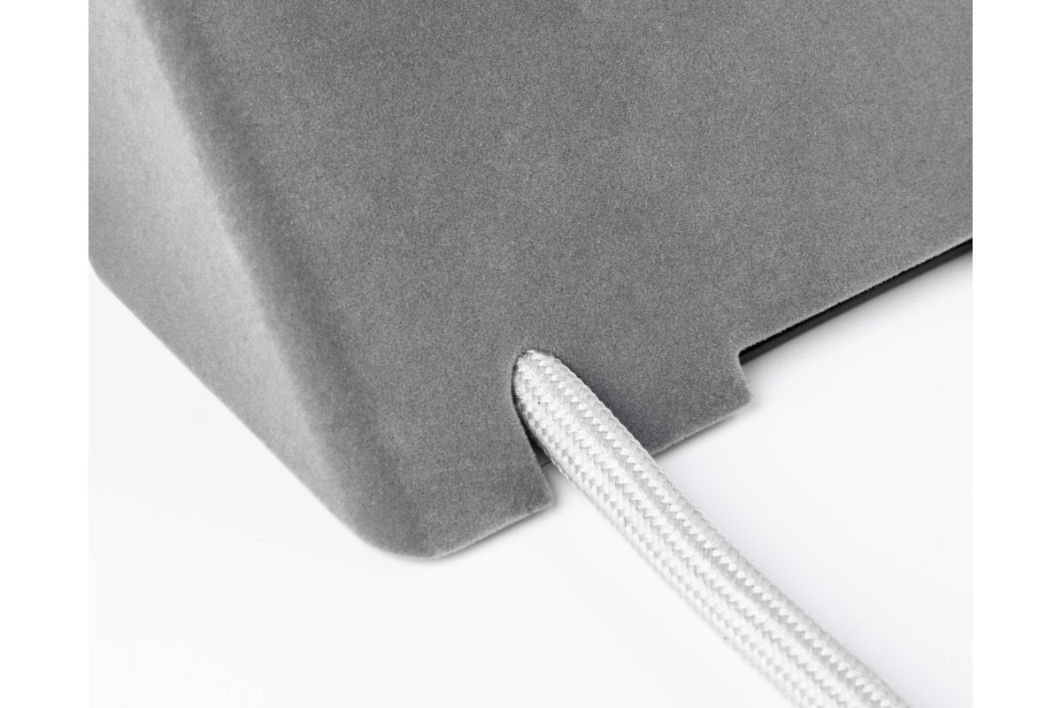 Меблева розетка SOFITO, 2хSHUKO, USB A+C, кабель 1.5 м, сірий флок