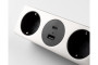 Меблева розетка SOFITO, 2хSHUKO, USB A+C, кабель 1.5 м, нержавіюча сталь