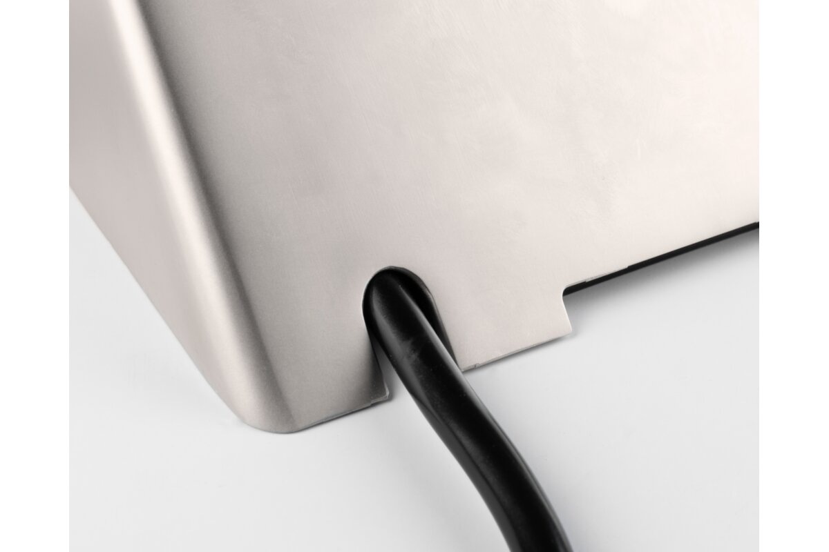 Меблева розетка SOFITO, 2хSHUKO, USB A+C, кабель 1.5 м, нержавіюча сталь