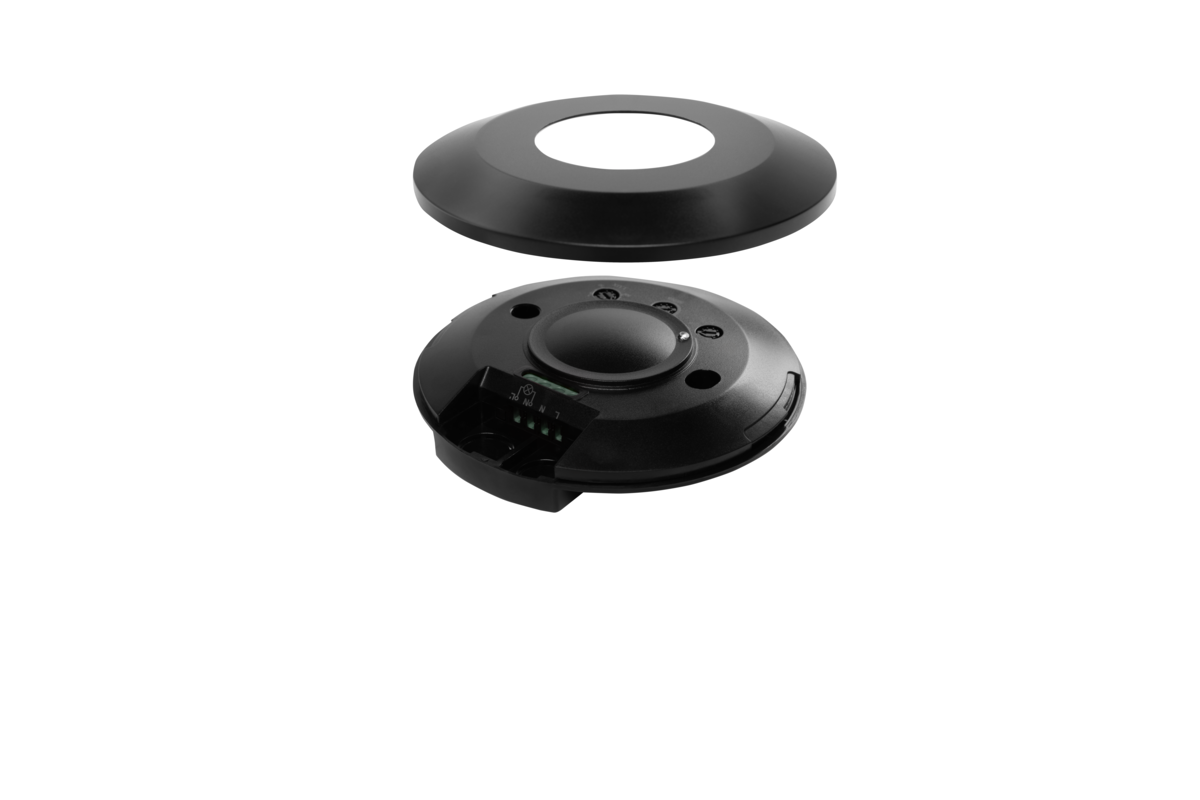 Датчик руху мікрохвильовий CM-3 MINI, макс. 2000 Вт, кут виявлення 360°, діапазон 1-8 м ± 2-6 м, IP20, чорний