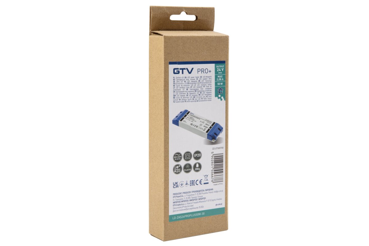 Блок живлення PRO+, DC24В, 50 Вт, вхід AC220-240В, IP20