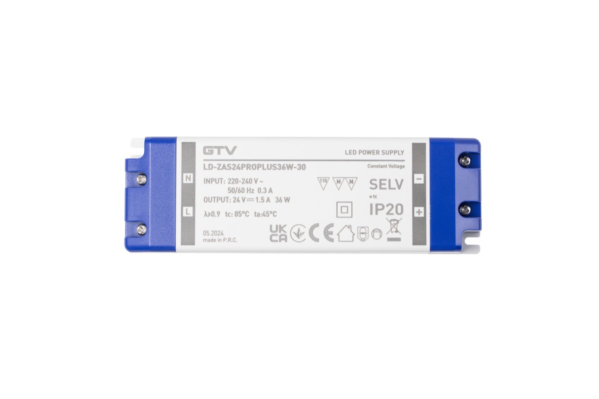 Блок живлення PRO+, DC24В, 36 Вт, вхід AC220-240В, IP20