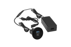 Зарядний пристрій USB A+C 24 Вт з блоком живлення, чорний