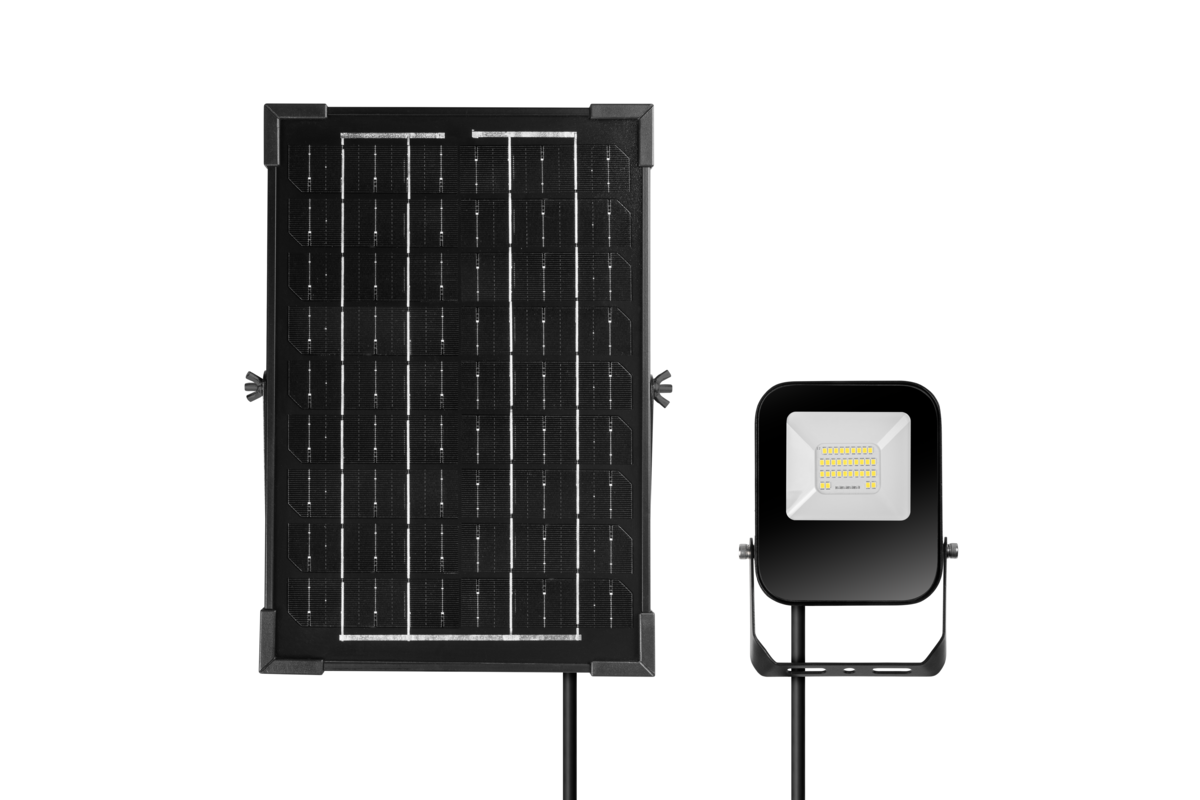 Сонячний прожектор з датчиком руху ALTON, LED, 2000лм, 4000K, 6000mAh змінний, IP65, пульт дистанційного керування