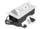 Меблева розетка MULTISOFT, 2хSHUKO, USB A+C, RJ45, HDMI, кабель 1.5 м, білий