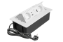 Меблева розетка MULTISOFT, 2хSHUKO, USB A+C, RJ45, HDMI, кабель 1.5 м, білий