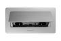 Меблева розетка MULTISOFT 2x розетка із заземленням, USB A+C, RJ45, HDMI, кабель живлення зі штепсельною вилкою, алюміній