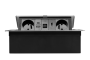 Меблева розетка MULTISOFT 2x розетка із заземленням, USB A+C, RJ45, HDMI, кабель живлення зі штепсельною вилкою, алюміній