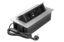 Меблева розетка MULTISOFT, 2хSHUKO, USB A+C, RJ45, HDMI кабель 1.5 м, алюміний