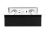 Меблева розетка MULTISOFT 2x розетка із заземленням, USB A+C, RJ45, HDMI, кабель живлення з вилкою, білий