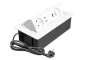 Меблева розетка MULTISOFT 2x розетка із заземленням, USB A+C, RJ45, HDMI, кабель живлення з вилкою, білий