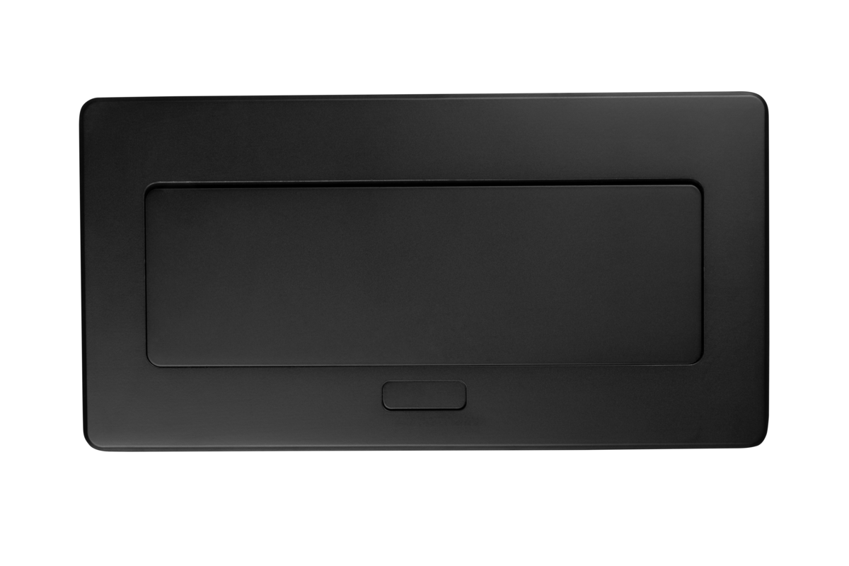 Меблева розетка MULTISOFT 2x розетка із заземленням, USB A+C, RJ45, кабель живлення з вилкою, чорний