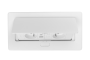 Меблева розетка MULTISOFT 2x розетка із заземленням, USB A+C, RJ45, кабель живлення з вилкою, білий