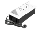 Меблева розетка MULTISOFT 2x розетка із заземленням, USB A+C, RJ45, кабель живлення з вилкою, білий