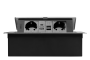 Меблева розетка MULTISOFT, 2хSHUKO, USB A+C, RJ45, кабель 1.5 м, алюміний