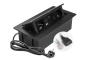 Меблева розетка MULTISOFT, 2хSHUKO, USB A+C, RJ45, HDMI кабель 1.5 м, чорний