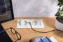 Меблева розетка MULTISOFT, 2хSHUKO, USB A+C, RJ45, кабель 1.5 м, білий