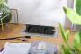 Меблева розетка MULTISOFT 2x розетка із заземленням, USB A+C, RJ45, HDMI, кабель живлення зі штепсельною вилкою, алюміній