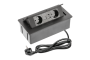 Меблева розетка MULTISOFT, 2хSHUKO, USB A+C, RJ45, кабель 1.5 м, чорний