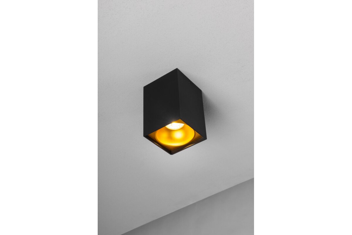 Світильник стельовий TENSA, GU10, 90x90x140 мм, IP20, чорний