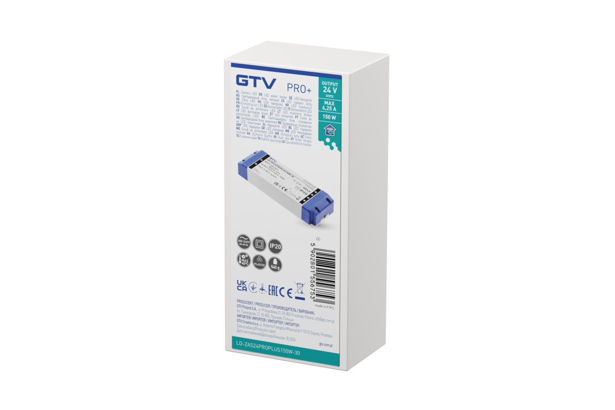 Блок живлення PRO+, DC24В, 150 Вт, вхід AC220-240В, IP20