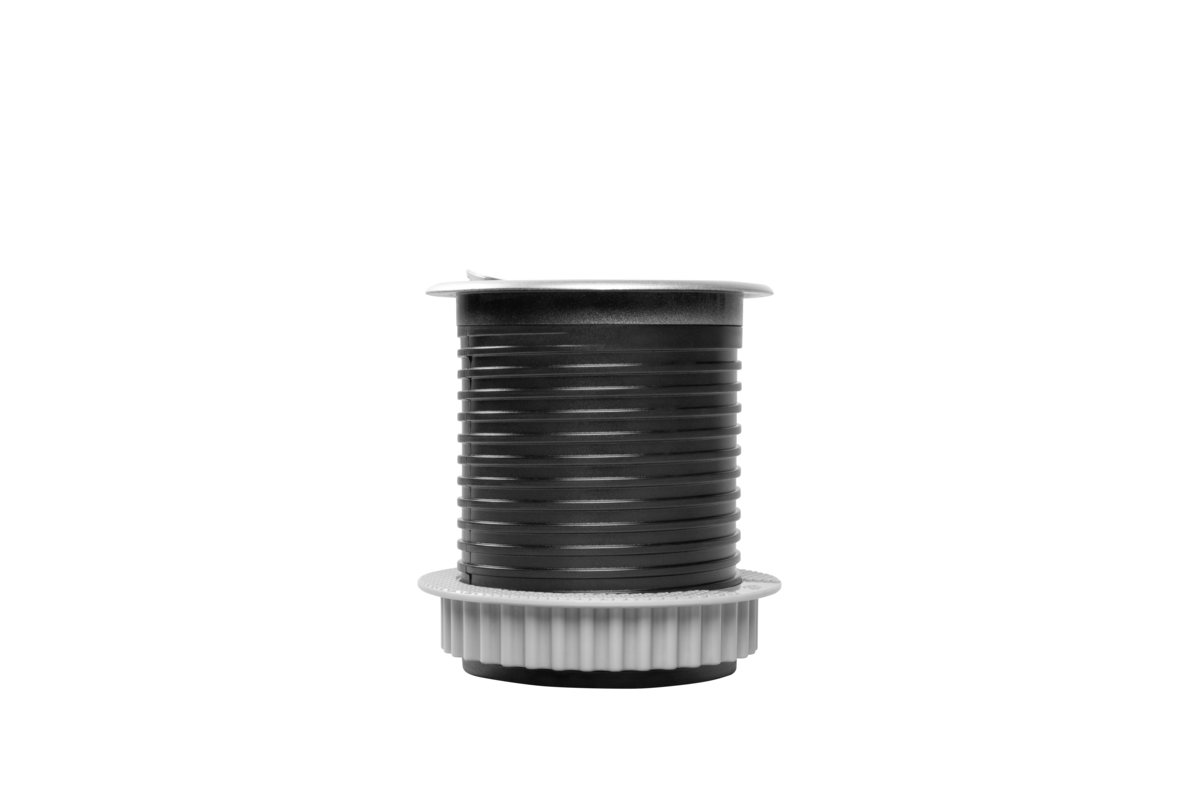 Меблева розетка CHARGER MINI 60mm, 1x розетка Schuko, 1xUSB-C, кабель 1,9m, алюміній
