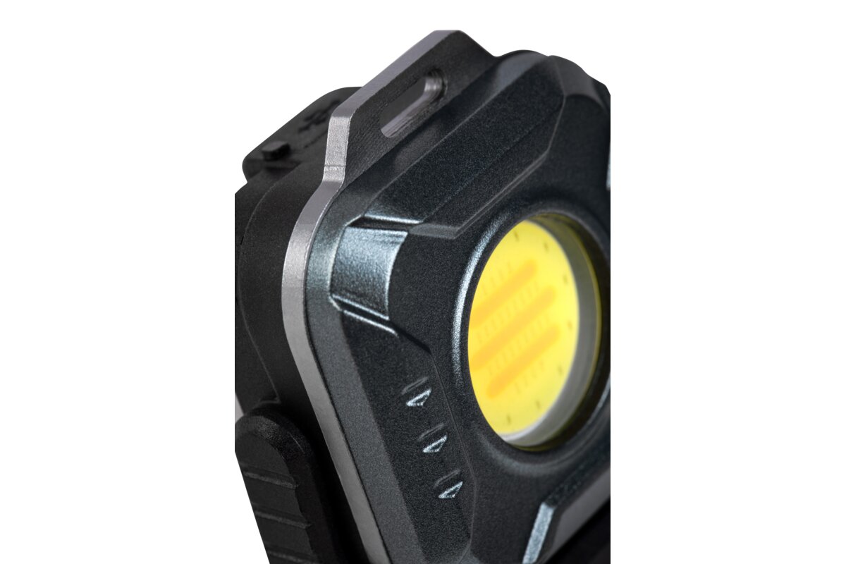 LED кишеньковий ліхтарик, 6W, COB, 500lm, CCT, LiPoly 1200mAh, USB-C, IP44, 25-50-100-Flash-Red