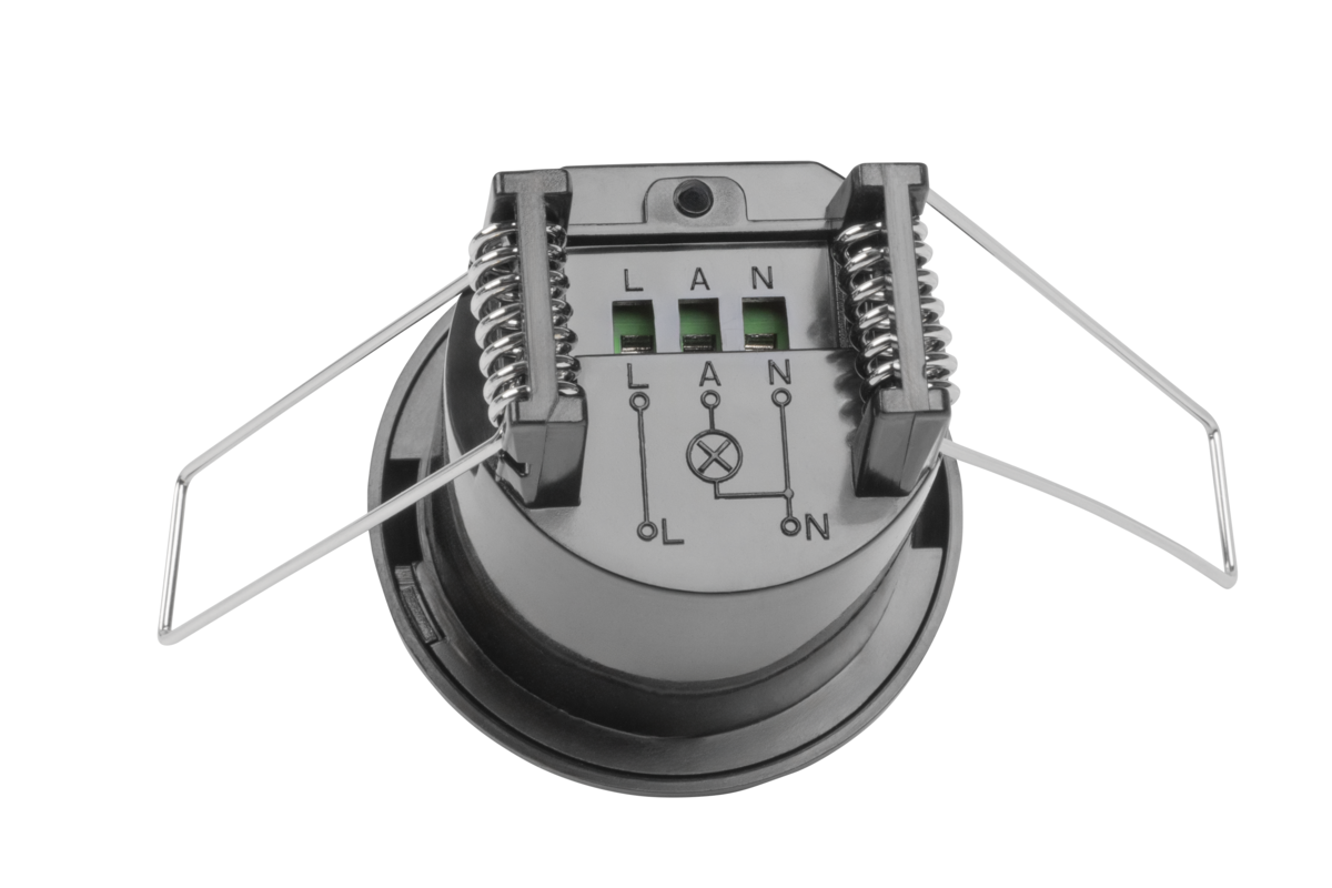 Датчик руху CR-5 MINI, максимум 800 Вт, AC220-240V, кут 360°, дальність 6 м, IP20, чорний