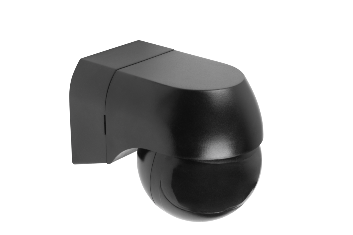 Датчик руху CR-13, максимум 800 Вт, AC220-240V, кут 180°, дальність 12 м, IP44, чорний