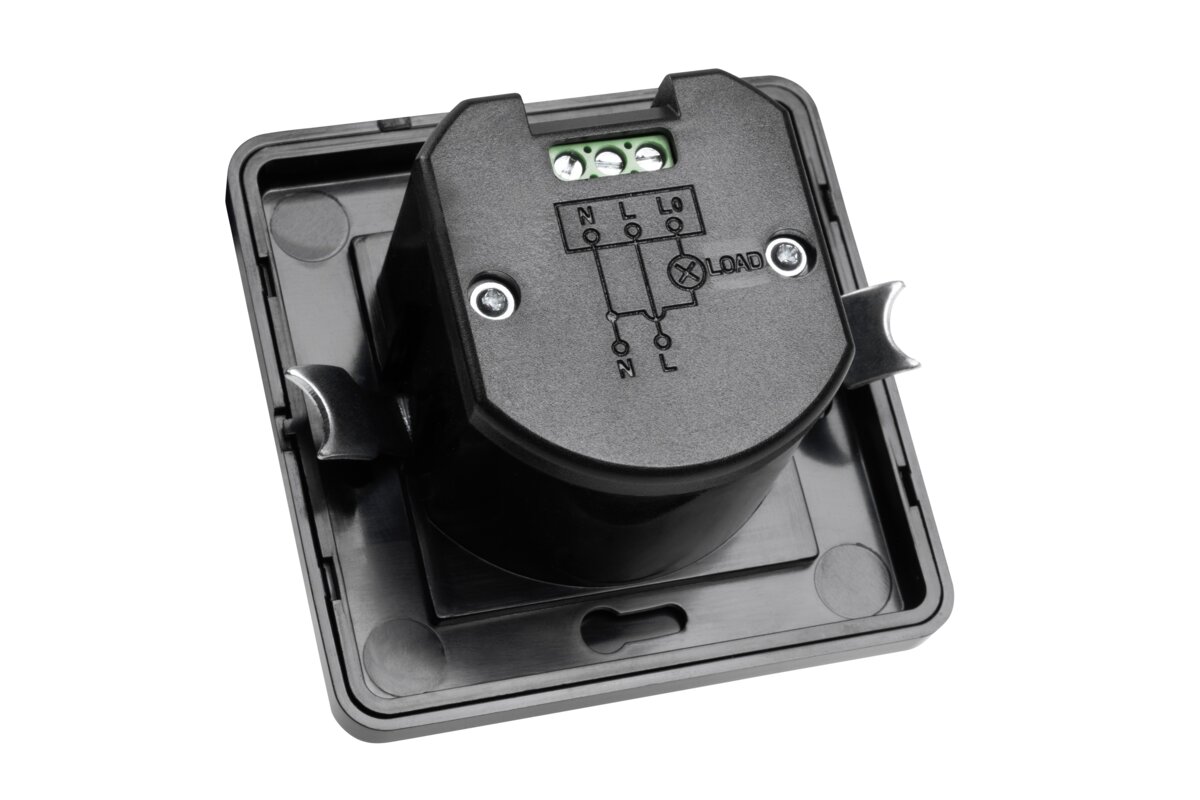 CR-4 LED датчик руху, максимум 1200 Вт, AC220-240V, кут 160°, радіус дії 9м, IP20, чорний