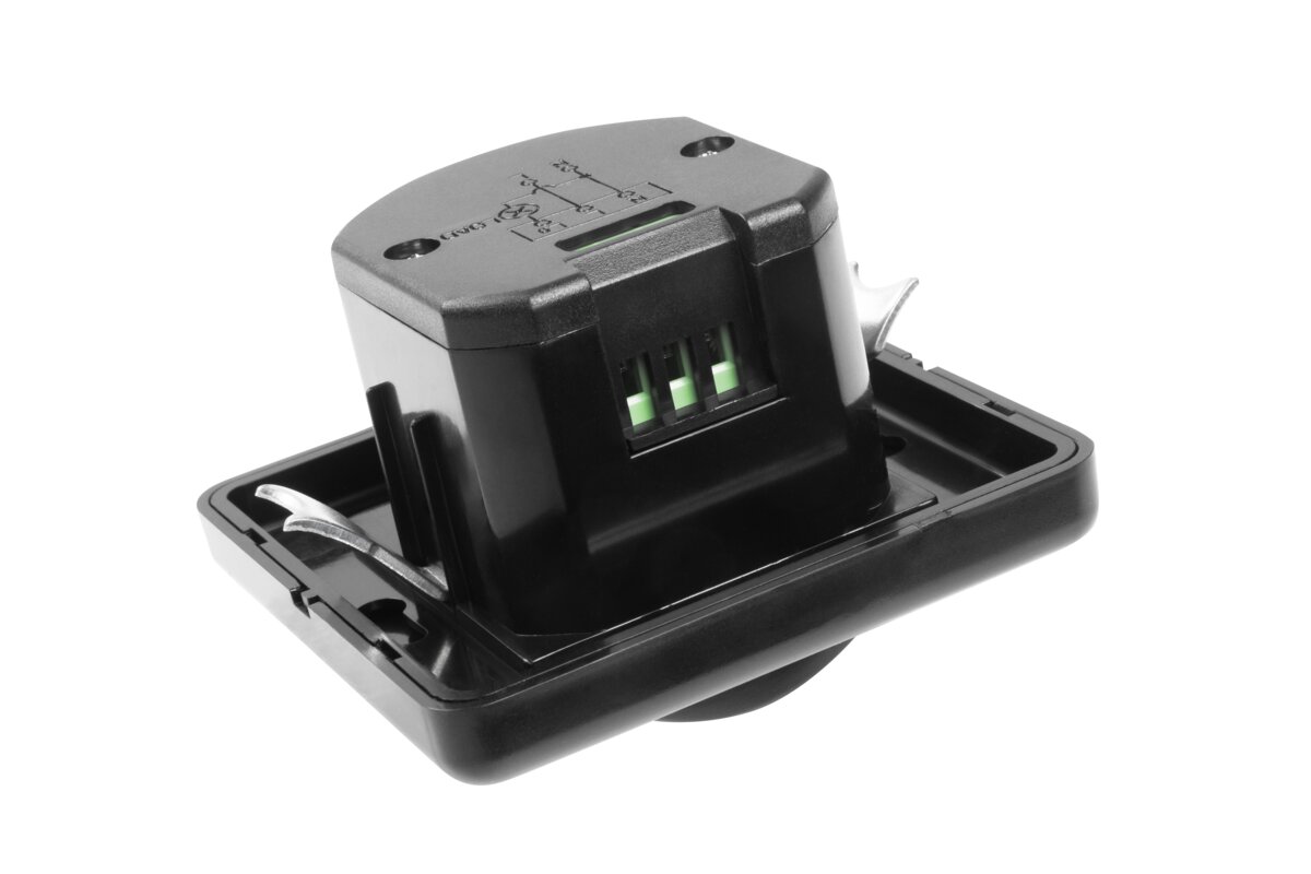 CR-4 LED датчик руху, максимум 1200 Вт, AC220-240V, кут 160°, радіус дії 9м, IP20, чорний