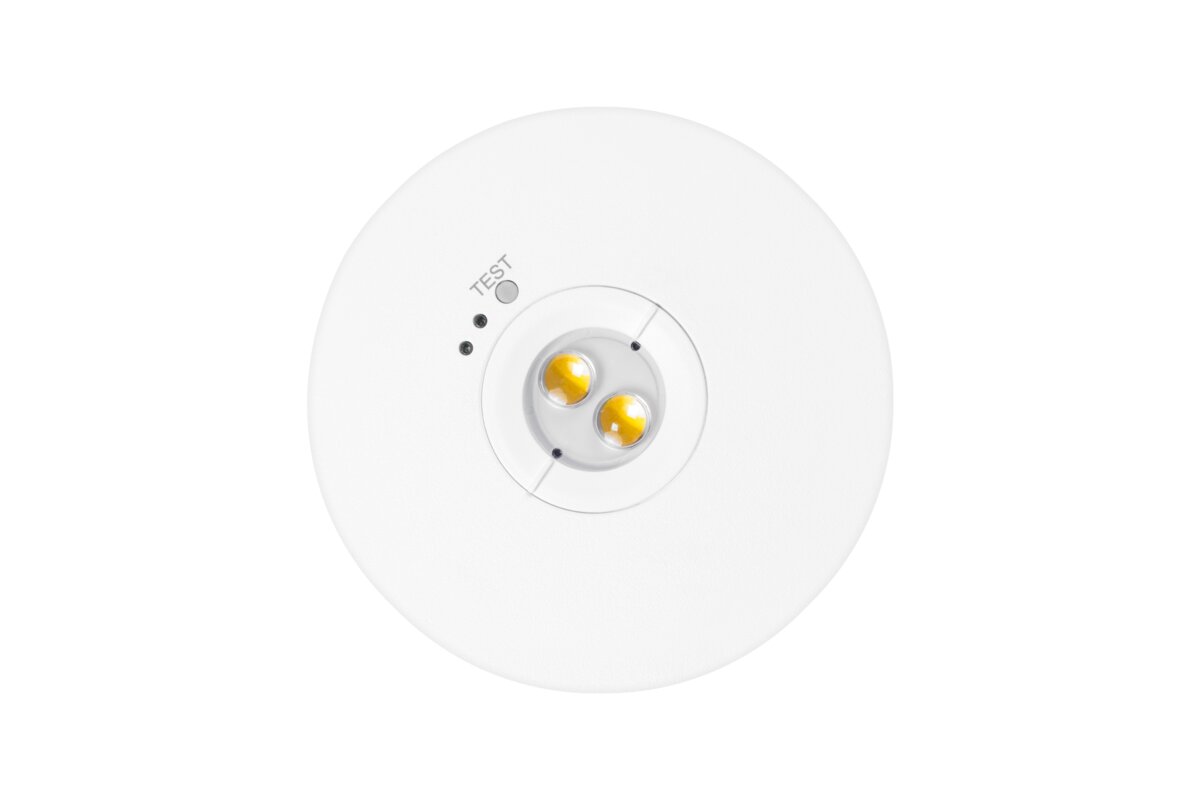 Аварійний світильник NEXO, LED, 2.5W, 350lm, 6400K, AC220-240V, IP65, 3h, TEST, білий
