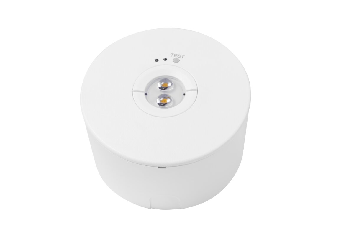 Аварійний світильник NEXO, LED, 2.5W, 350lm, 6400K, AC220-240V, IP65, 3h, TEST, білий